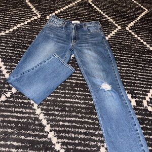 Dear John Light Blue Distressed Straight Leg Jeans